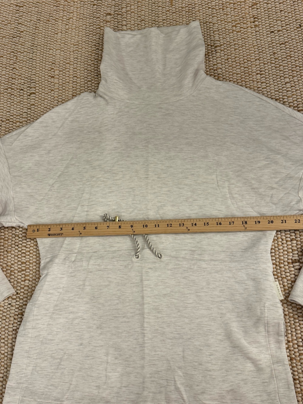 VARLEY Freya Sweatshirt Large Ivory Marl Casual Lounge Comfort Cowl Turtleneck - Picture 9 of 12